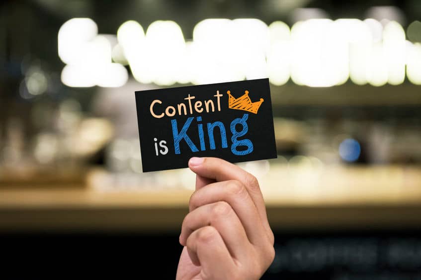 content is king on card