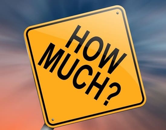 "how much?" sign